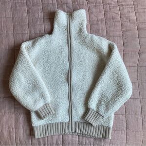 Aerie Oversized Cozy Fleece Zip Up Cardigan